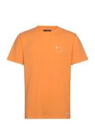 Patrick Organic Tee Tops T-shirts Short-sleeved Orange Clean Cut Copen...