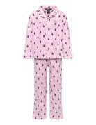 S6-Sleepwear Pant Set Pyjamasetti Pyjama Pink Ralph Lauren Kids