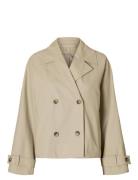 Slfcilo Short Trenchcoat Noos Trenssi Takki Cream Selected Femme