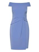 Plshd Crepe-Cocktail Dress Lyhyt Mekko Blue Lauren Ralph Lauren