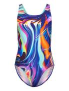 Girls Digital Allover Leaderback Uimapuku Uima-asut Multi/patterned Sp...