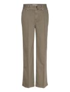 Wide Leg Jeans With Belt Detail Bottoms Jeans Wide Khaki Green Mango