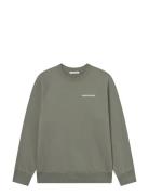 Wwhester Chest Print Tops Sweat-shirts & Hoodies Sweat-shirts Green WO...