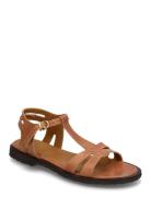 Sandals - Flat Matalapohjaiset Sandaalit Brown ANGULUS