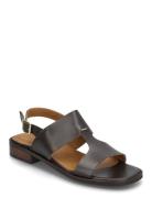 Sandals - Flat Matalapohjaiset Sandaalit Black ANGULUS