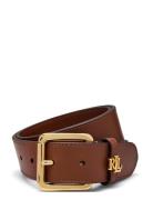 Logo-Keeper Leather Belt Vyö Brown Lauren Ralph Lauren