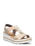 Rieker Ladies' Sandals 67498-00 Black Korolliset Sandaalit Beige Rieke...