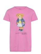 Polo Bear Cotton Jersey Tee Tops T-shirts Short-sleeved Pink Ralph Lau...