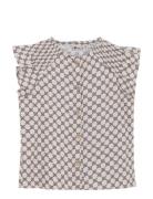 Shirt Lace Allover Print Tops T-shirts Short-sleeved Grey Daily 7