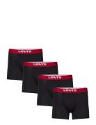 Levis Men Solid Basic Boxer Brief Org Co 4P Ecom Bokserit Black Levi's...