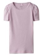 Nmfkab Ss Top Noos Tops T-shirts Short-sleeved Purple Name It