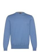 Pacas-L Tops Knitwear Round Necks Blue BOSS