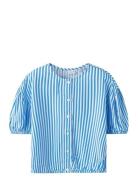 Nkfvelma Ss Short Top Tops Blouses & Tunics Blue Name It