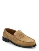 Miles Penny Loafer - Earth Suede Loaferit Matalat Kengät Beige Garment...