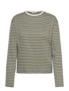 Boxy Long Sleeve T-Shirt Tops T-shirts & Tops Long-sleeved Multi/patte...