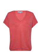Mscarlina Batsleeve Knit Tee Tops T-shirts & Tops Short-sleeved Red Mi...