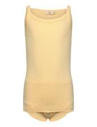 Pointelle Heart Underwear Set Alusvaatesetti Yellow Copenhagen Colors