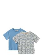 2 T-Shirt S/S Ella Tops T-shirts Short-sleeved Multi/patterned Wheat