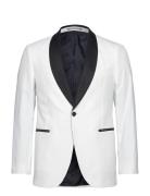 Tuxedo Shawl Blazer Smokki White Michael Kors