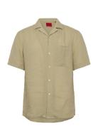 Ellino Tops Shirts Short-sleeved Green HUGO