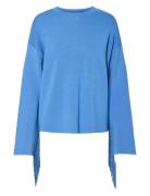Yasfringa Ls O-Neck Knit Pullover S. Tops Knitwear Jumpers Blue YAS