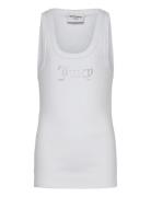 Thin Strap Racer Vest Tops T-shirts & Tops Sleeveless White Juicy Cout...