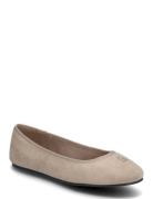 Th Hardware Suede Ballerina Ballerinat Beige Tommy Hilfiger