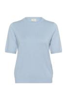 Kalizza O-Neck Pullover Tops Knitwear Jumpers Blue Kaffe