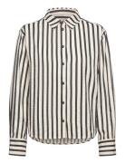 Bleekerll Shirt Ls Tops Shirts Long-sleeved Cream Lollys Laundry