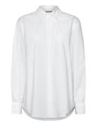 Basic Shirt Tops Shirts Long-sleeved White Weekday