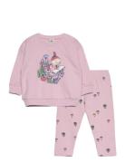 Set Sweatshirt Leggings Moomin Pyjamasetti Pyjama Pink Lindex