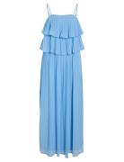Vichiffan Singlet Pleat Dress - Noos/Dc Maksimekko Juhlamekko Blue Vil...