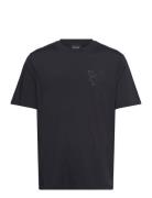 Panelled Neoprene T-Shirt Tops T-shirts Short-sleeved Black Lyle & Sco...