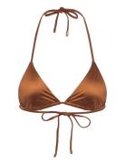 Solar Swim Triangle Bikini Top Bikiniyläosa Bikiniliivit Brown Organic...