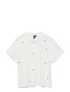 Vmsolvei Mette Ss Top Box Jrs Spe Ga Tops Shirts Short-sleeved White V...
