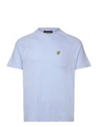 Linen Blend Raglan T-Shirt Tops T-shirts Short-sleeved Blue Lyle & Sco...