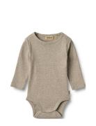 Rib Body L/S Spencer Body Beige Wheat