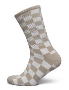 Checkerboard Crew Lingerie Socks Regular Socks Brown VANS