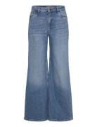 Pzmelrose Uhw Jeans Wide Leg Bottoms Jeans Wide Blue Pulz Jeans