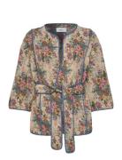 Nugreyson Kimono Vuorillinen Takki Topattu Takki Pink Nümph