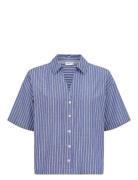 Nuzally Ss Shirt Tops Blouses Short-sleeved Blue Nümph