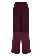 2330 Double Sided Crepe, Structured Bottoms Trousers Wide Leg Burgundy...