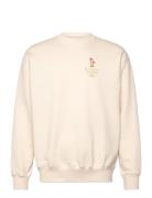 Printed Crewneck Tops Sweat-shirts & Hoodies Sweat-shirts Cream Revolu...