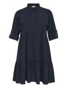 Kcnana Dress Lyhyt Mekko Navy Kaffe Curve