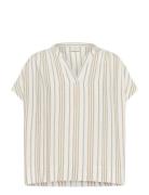 Kamilia Wing Sl Blouse Tops Blouses Short-sleeved Beige Kaffe