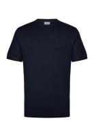 Eco Vero S/S O-Neck Tee Tops T-shirts Short-sleeved Navy Lindbergh