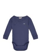 Shield Ls Body Bodies Long-sleeved Blue GANT
