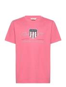 Archive Shield Ss T-Shirt Tops T-shirts Short-sleeved Pink GANT
