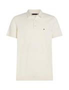 Essential Cotton Knitted Polo Tops Polos Short-sleeved Cream Tommy Hil...