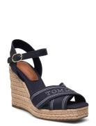 Tommy Hilfiger Espad High Wedge Korolliset Sandaalit Espadrillot Navy ...